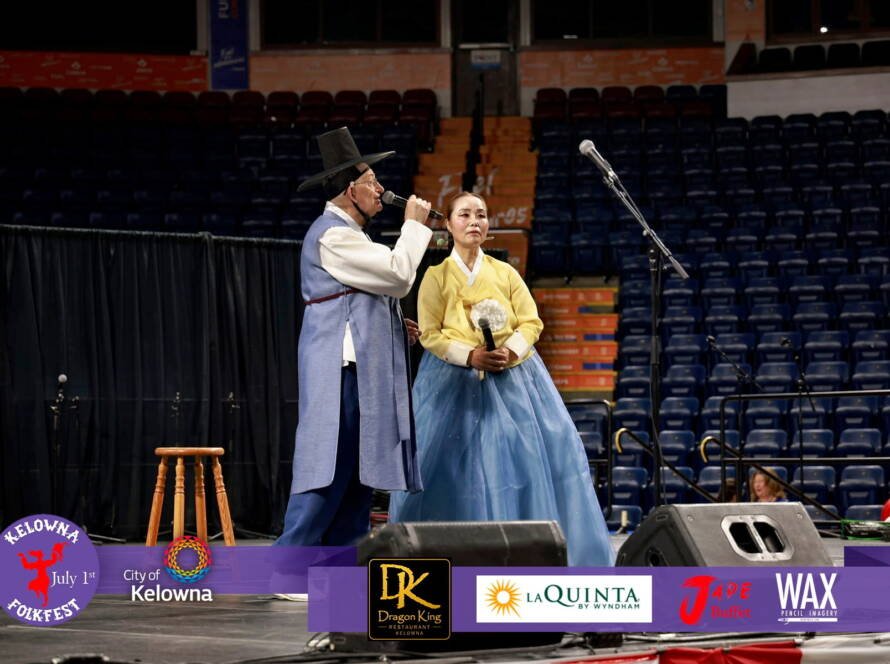 Paul Lauzon and his wife performing an unreleased duet at Kelowna Folkfest on Canada Day 2026